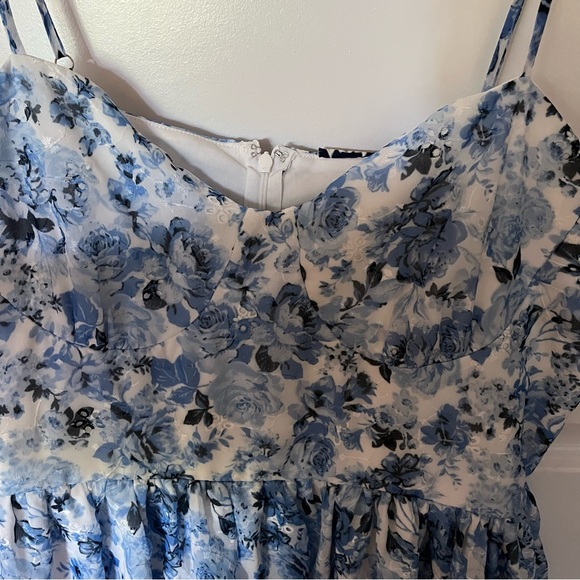 NEW Arula White and Blue Floral Mini Dress Plus Size 0X, 1X and 3X Available NWT - Picture 8 of 10